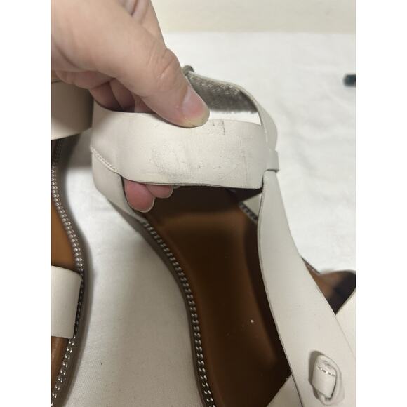 Franco Sarto L-Glenni Ivory Leather Comfort Strappy Womens Sandal Size 9M - Picture 2 of 8